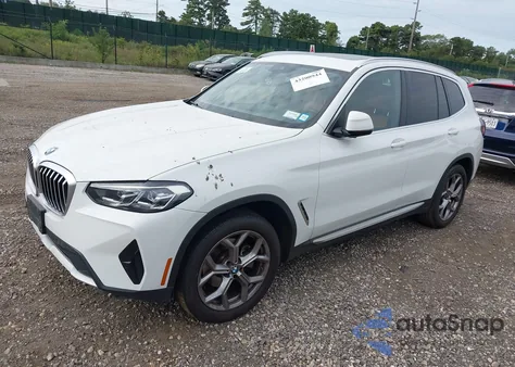2023 BMW X3 xDrive30I z USA, uszkodzony, nr VIN WBX57DP00PN236386